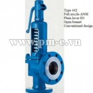 Type 442 Full nozzle ANSI - Plain lever H3 - Open bonnet - Conventional design