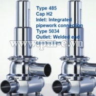 VAN AN TOÀN LESER, Type 485 - Cap H2- Inlet- Integrated pipework connection Type 5034-Outlet-Welded end connection