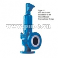 Type 441 Full nozzle DIN - Packed lever H4 - Closed bonnet - Conventional design