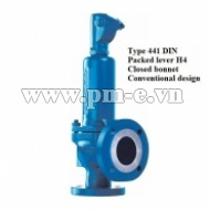 Type 441 DIN - Packed lever H4 - Closed bonnet - Conventional design